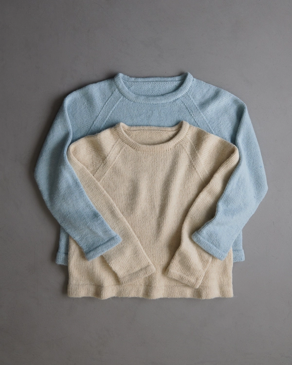 Classic Hemmed Crewneck In Cashmere Merino Bloom | Purl Soho