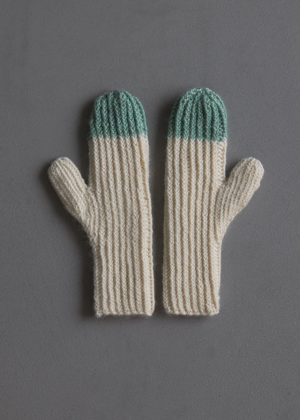 Twisted Rib Hat + Mittens In Cashmere Merino Bloom | Purl Soho