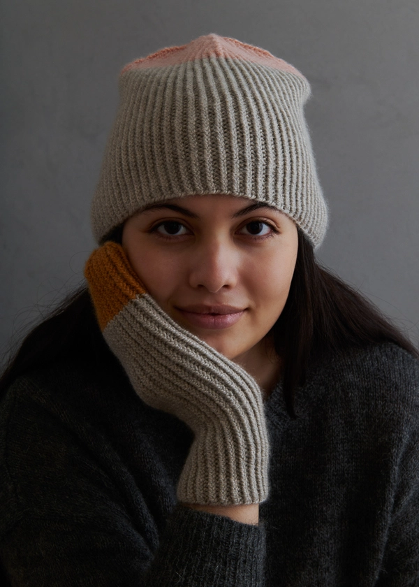 Twisted Rib Hat + Mittens In Cashmere Merino Bloom - Purl Soho, Beautiful  Yarn For Beautiful KnittingPurl Soho