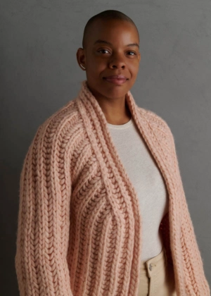 Brandi Cheyenne Harper For Purl Soho: Brioche Bomber Cardigan | Purl Soho