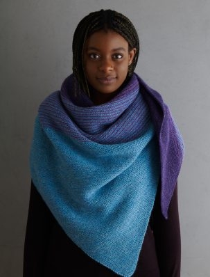 Striped Triangle Garter Wrap | Purl Soho