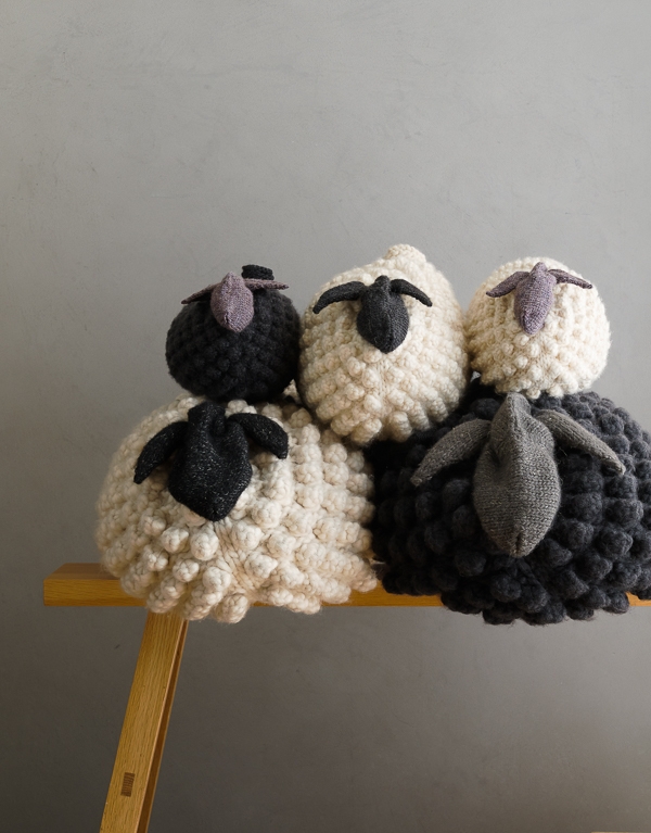 Bobble Sheep Pillow In Partridge | Purl Soho