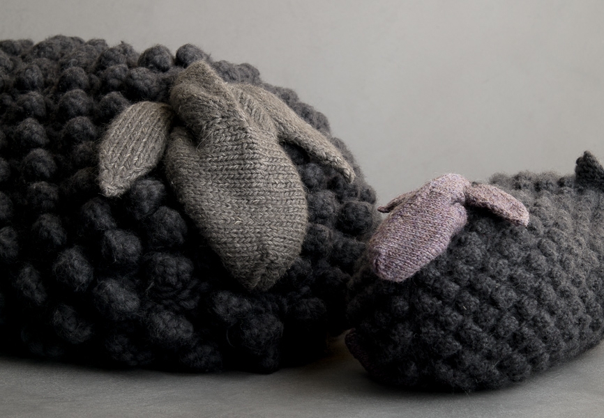 Bobble Sheep Pillow In Partridge | Purl Soho