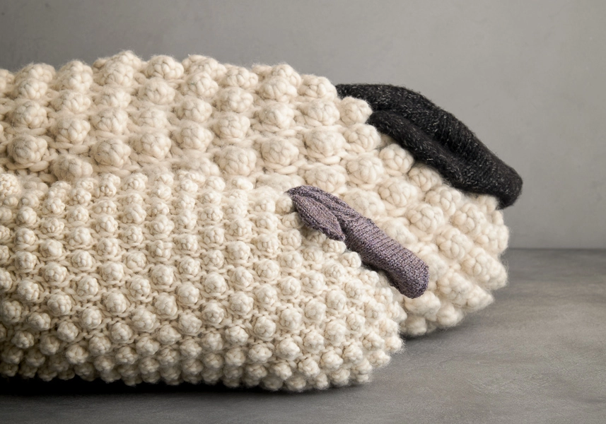 Bobble Sheep Pillow In Partridge | Purl Soho