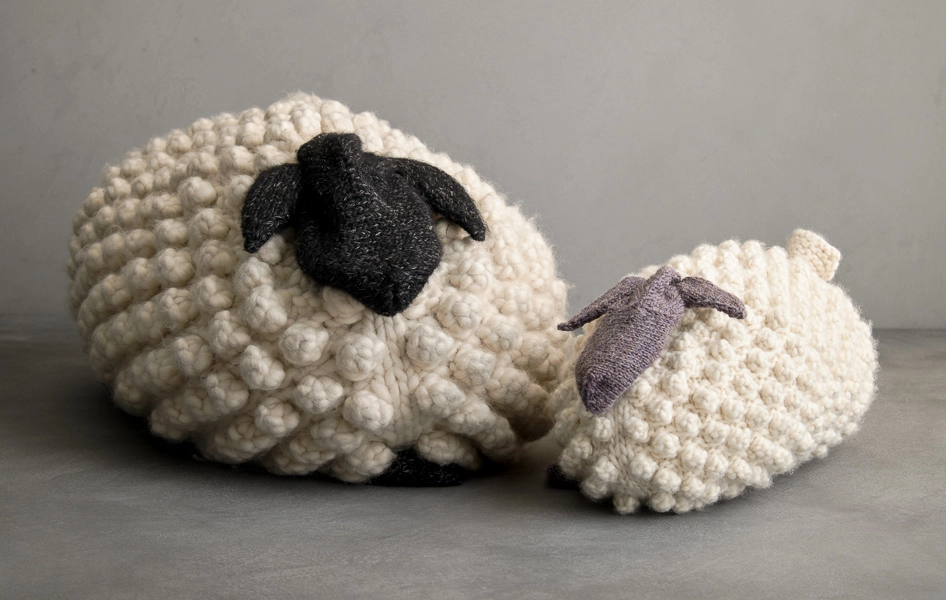 Bobble Sheep Pillow In Partridge | Purl Soho