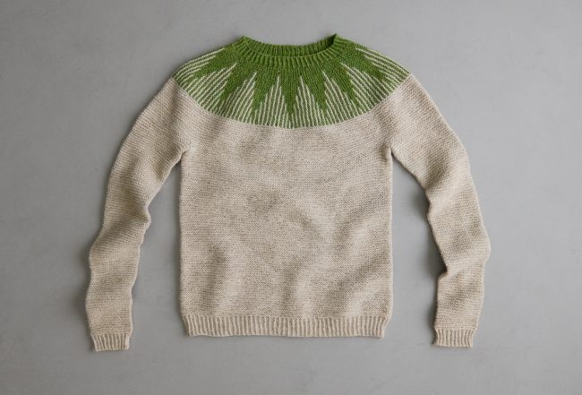 Ainur Berkimbayeva For Purl Soho: Thistle Yoke Pullover In New Colors | Purl Soho