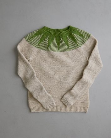 Ainur Berkimbayeva For Purl Soho: Thistle Yoke Pullover In New Colors | Purl Soho
