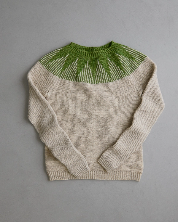 Ainur Berkimbayeva For Purl Soho: Thistle Yoke Pullover In New Colors | Purl Soho