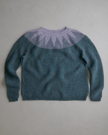 Ainur Berkimbayeva For Purl Soho: Thistle Yoke Pullover In New Colors | Purl Soho