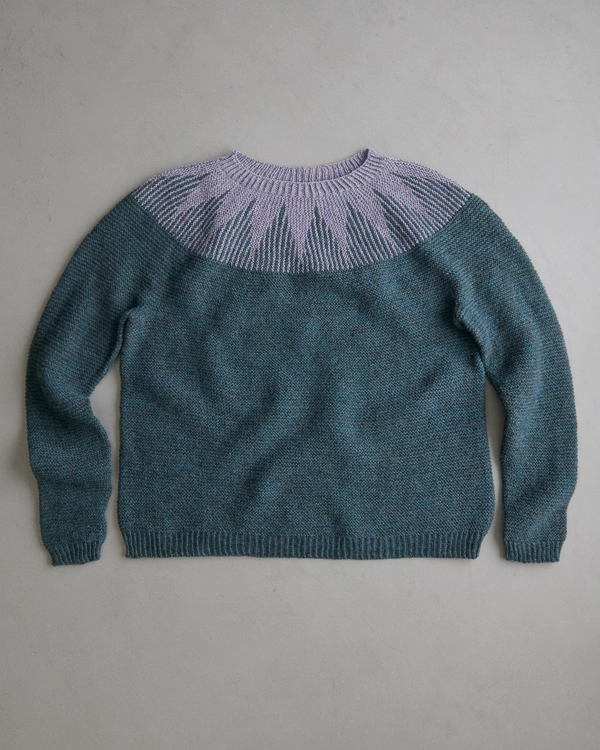 Ainur Berkimbayeva For Purl Soho: Thistle Yoke Pullover In New Colors | Purl Soho