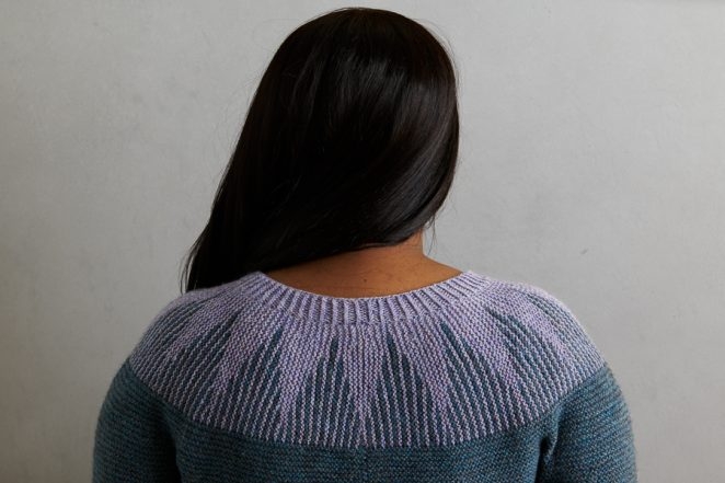 Ainur Berkimbayeva For Purl Soho: Thistle Yoke Pullover In New Colors | Purl Soho