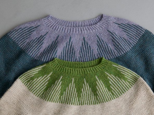 Ainur Berkimbayeva For Purl Soho: Thistle Yoke Pullover In New Colors | Purl Soho
