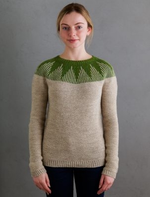 Ainur Berkimbayeva For Purl Soho: Thistle Yoke Pullover In New Colors | Purl Soho