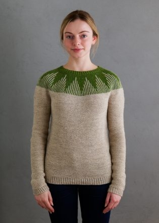 Ainur Berkimbayeva For Purl Soho: Thistle Yoke Pullover In New Colors | Purl Soho