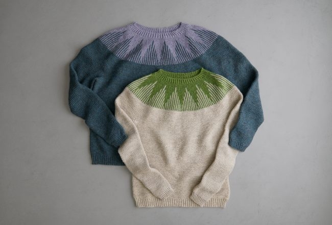 Ainur Berkimbayeva For Purl Soho: Thistle Yoke Pullover In New Colors | Purl Soho