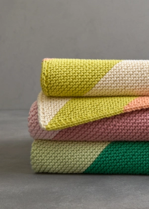 Colorful Corner Blanket In Tulip Cotton | Purl Soho