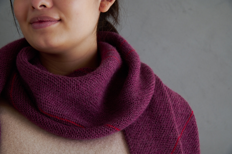 Diagonal Pinstripe Scarf In Quartz | Purl Soho