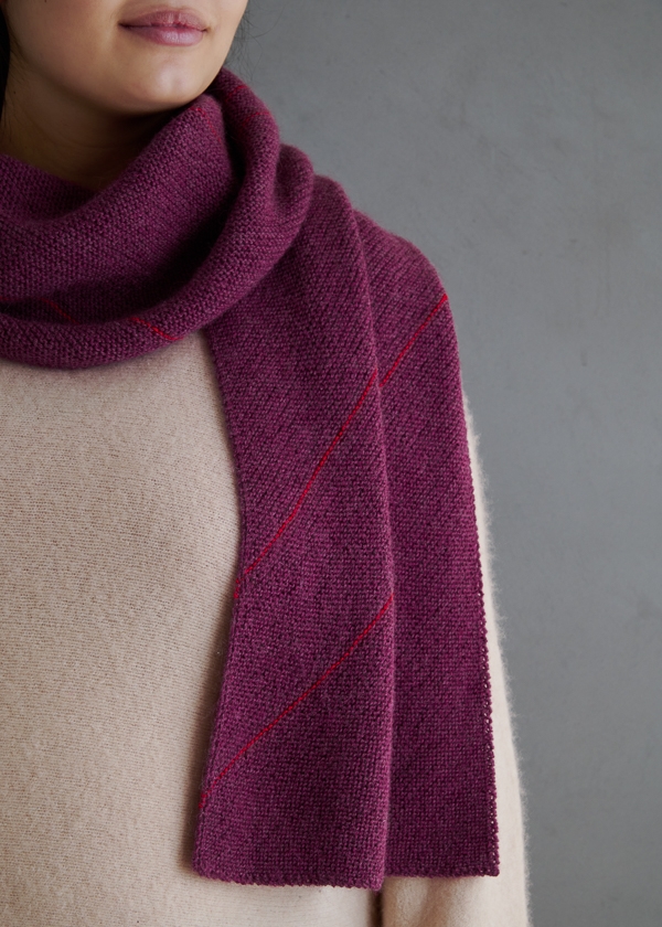 Diagonal Pinstripe Scarf In Quartz | Purl Soho