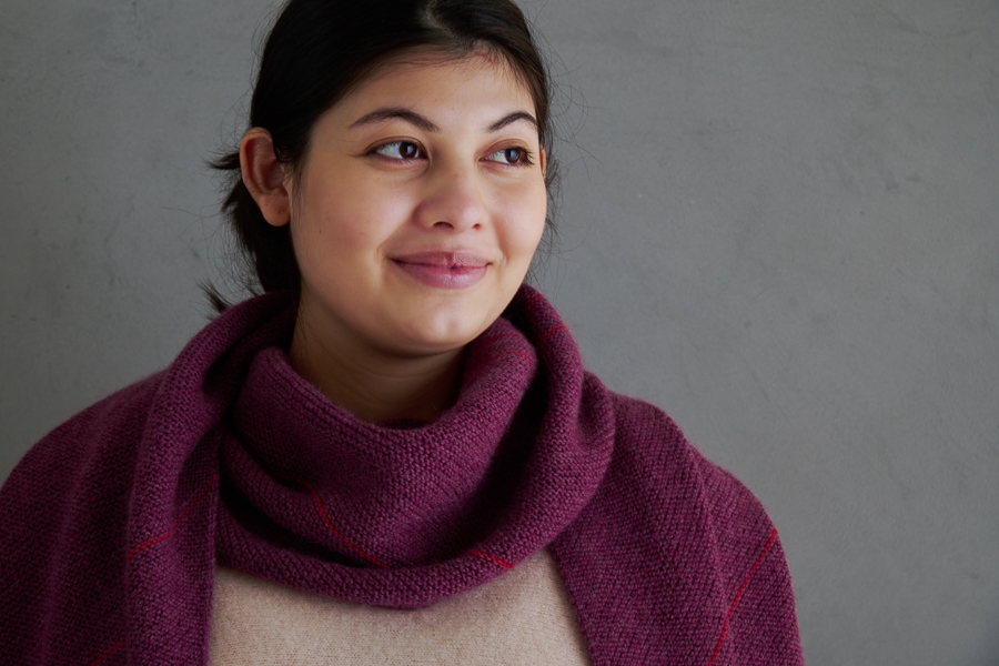 Diagonal Pinstripe Scarf In Quartz | Purl Soho