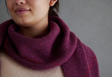 Diagonal Pinstripe Scarf In Quartz