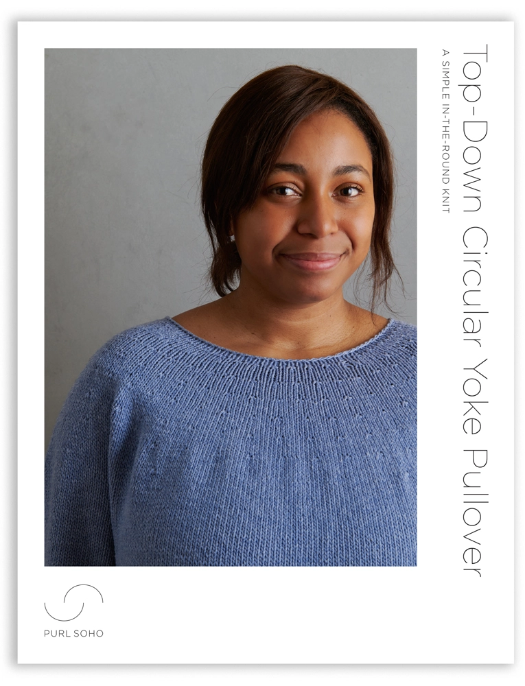 Top-Down Circular Yoke Pullover In Morning | Purl Soho