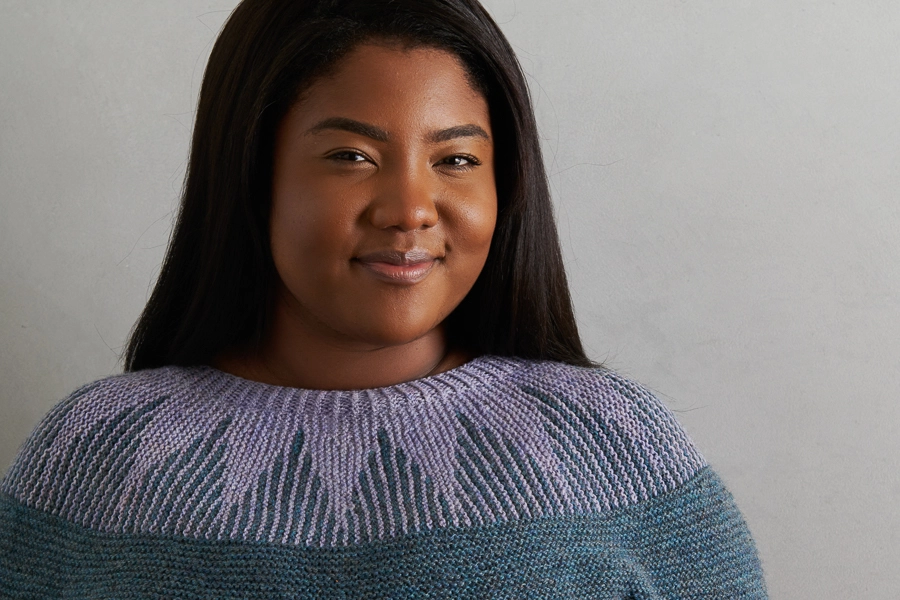 Ainur Berkimbayeva For Purl Soho: Thistle Yoke Pullover In New Colors | Purl Soho