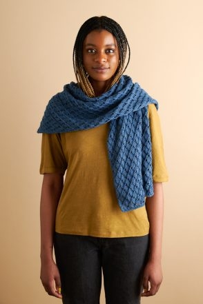 Little Moons Lace Wrap In Santolina | Purl Soho