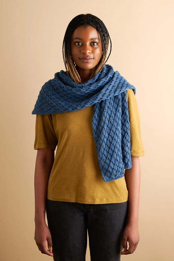 Little Moons Lace Wrap In Santolina | Purl Soho