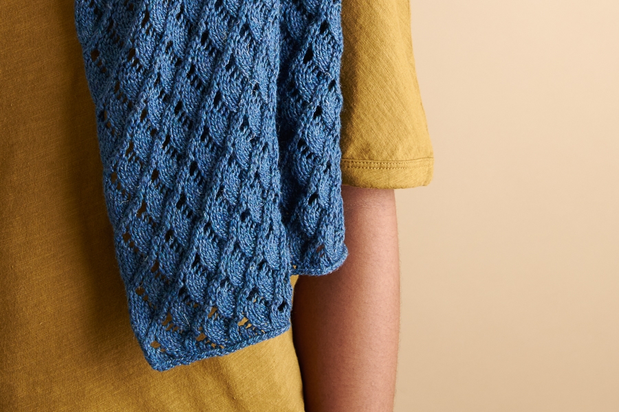 Little Moons Lace Wrap In Santolina | Purl Soho