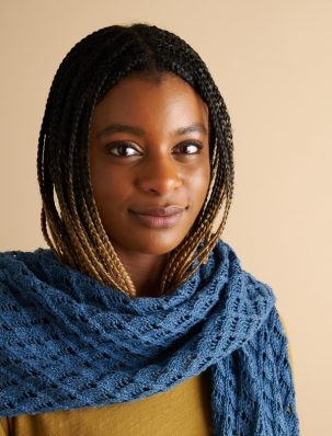 Little Moons Lace Wrap In Santolina | Purl Soho