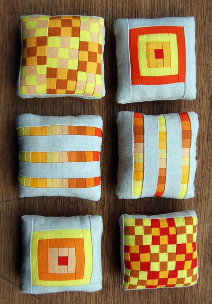 Miniature Patchwork Pincushions | Purl Soho