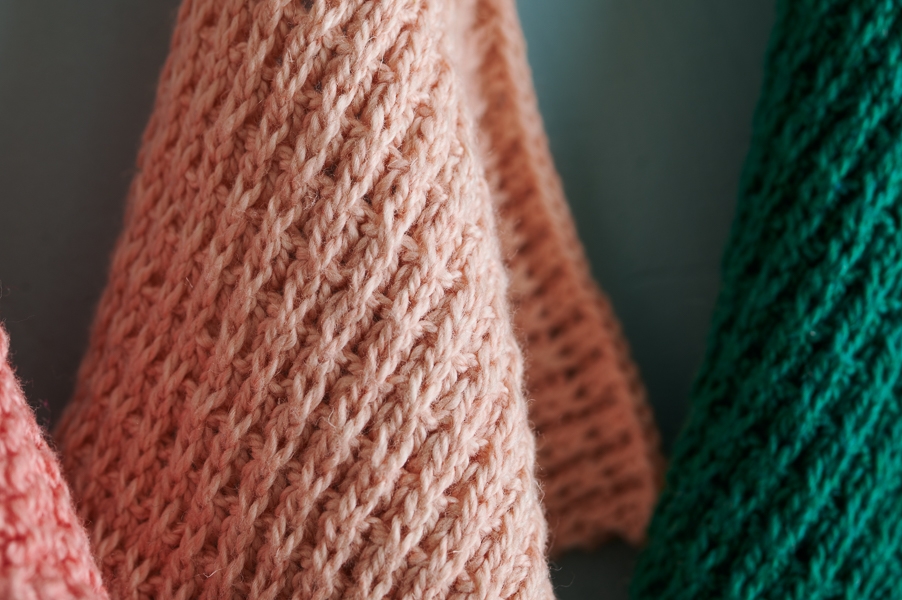 Waffle Stitch Washcloth + Hand Towel In Santolina | Purl Soho