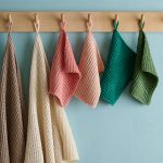 Waffle Stitch Washcloth + Hand Towel In Santolina