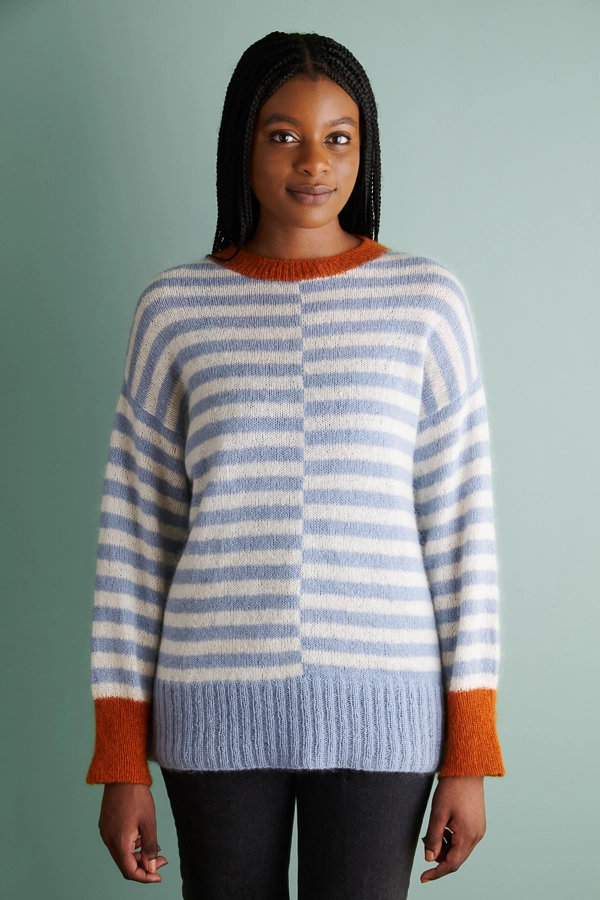 Tayler Harris For Purl Soho: Offset Stripes Pullover | Purl Soho