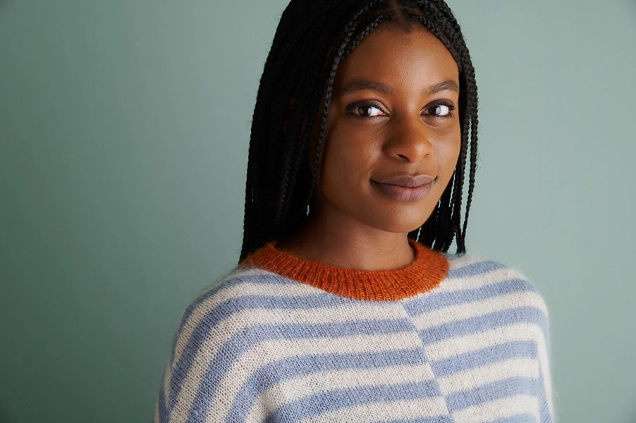 Tayler Harris For Purl Soho: Offset Stripes Pullover | Purl Soho