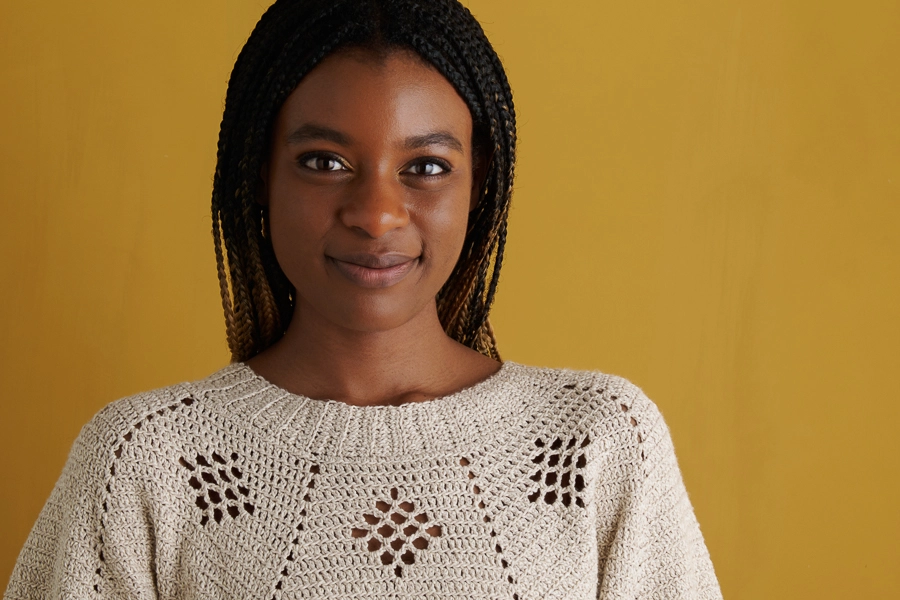 Isa Catepillán For Purl Soho: Terra-Madre Top in Picnic Cotton | Purl Soho
