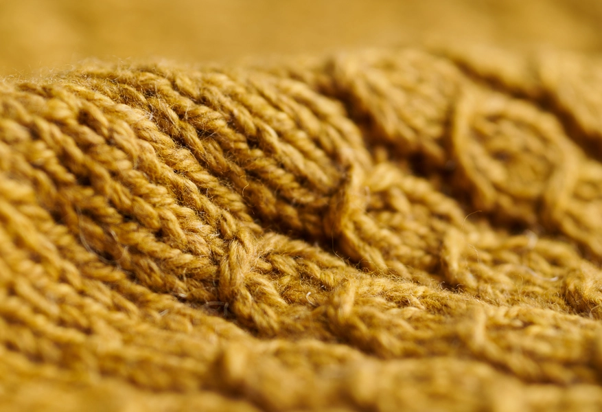 Knitting for Beginners--Knit stitch- Close up 