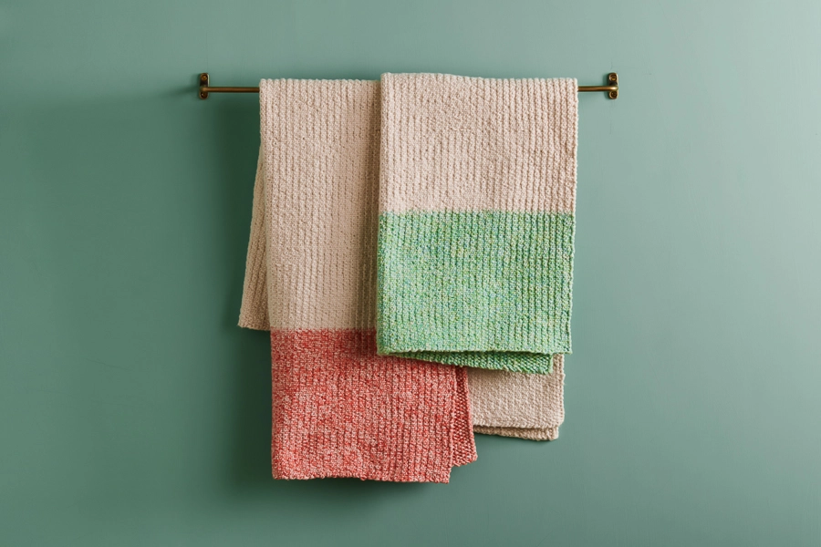 Colorblock Hand Towel in Sunshower Cotton | Purl Soho