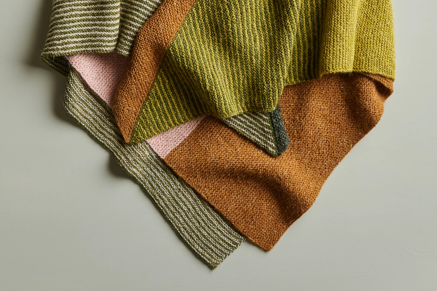 Striped Half + Half Triangles Wrap | Purl Soho