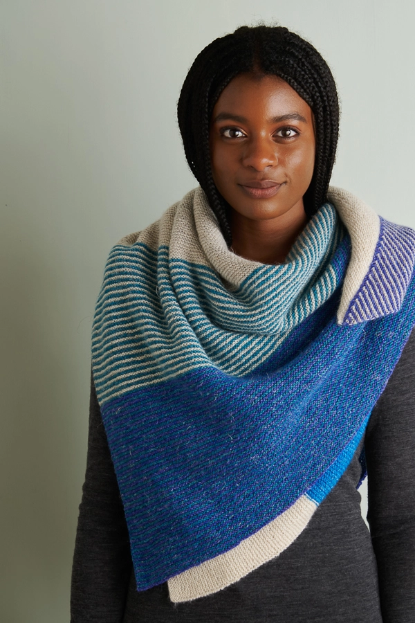 Striped Half + Half Triangles Wrap | Purl Soho