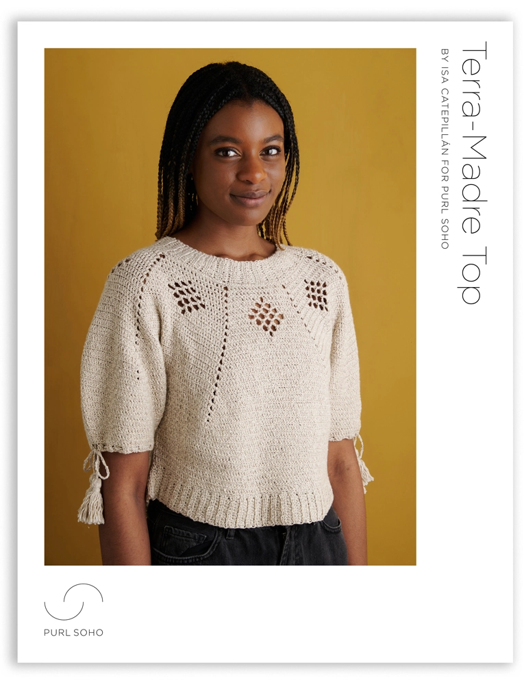 Isa Catepillán For Purl Soho: Terra-Madre Top in Picnic Cotton | Purl Soho