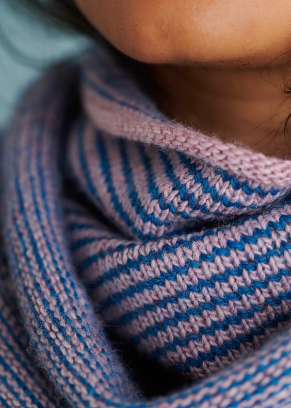 Newsprint Cowl In Line Weight + Quartz | Purl Soho