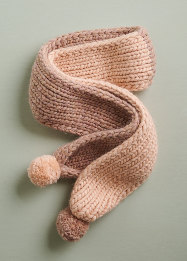 Two-Tone Pom Pom Hat + Scarf | Purl Soho