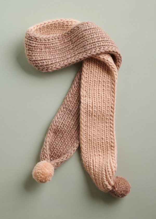 Two-Tone Pom Pom Hat + Scarf | Purl Soho