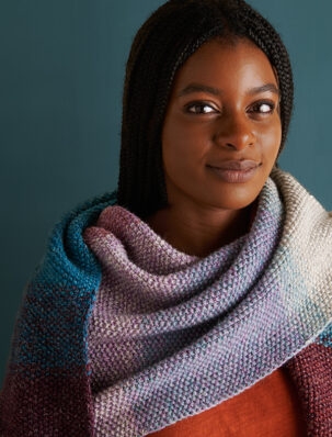 Two-Tone Pom Pom Hat + Scarf - Purl Soho, Beautiful Yarn For Beautiful  KnittingPurl Soho