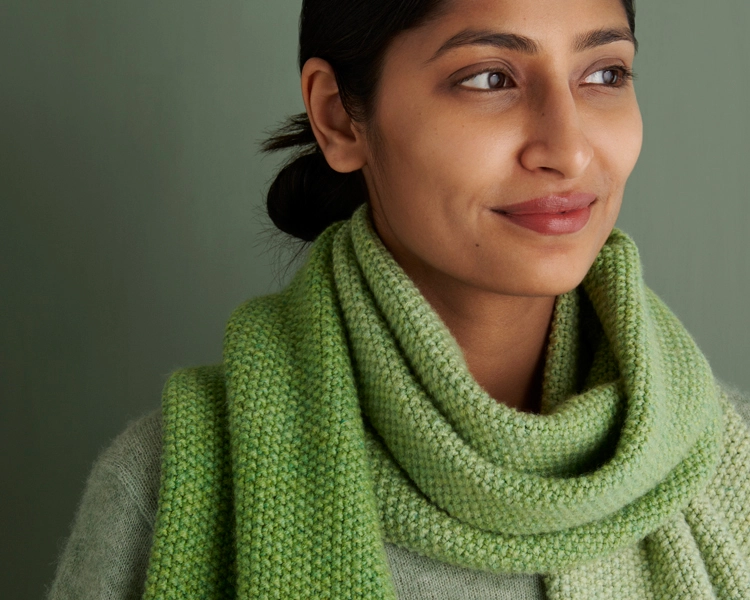 Nine-Note Seed Stitch Wrap in More New Colors | Purl Soho
