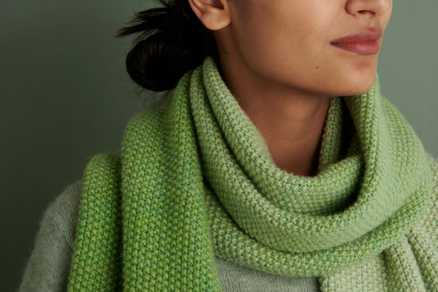 Nine-Note Seed Stitch Wrap in More New Colors | Purl Soho