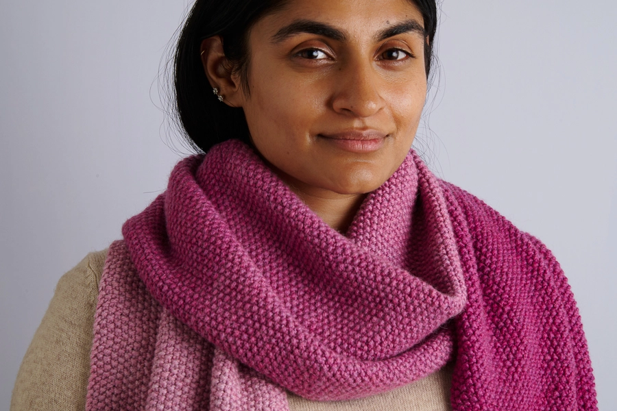 Nine-Note Seed Stitch Wrap in A New Color | Purl Soho