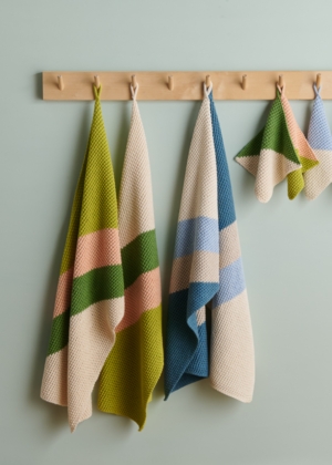 Catty-Corner Washcloth + Hand Towel | Purl Soho