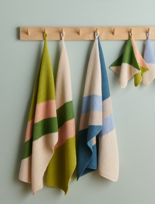 Catty-Corner Washcloth + Hand Towel | Purl Soho